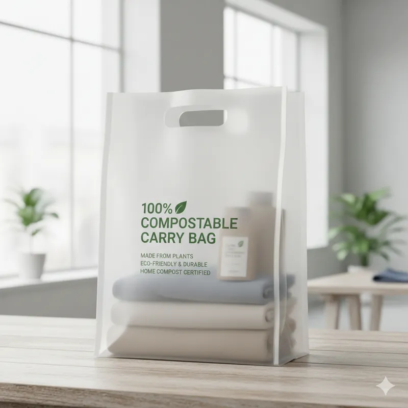 Compostable D-Cut Carry Bags