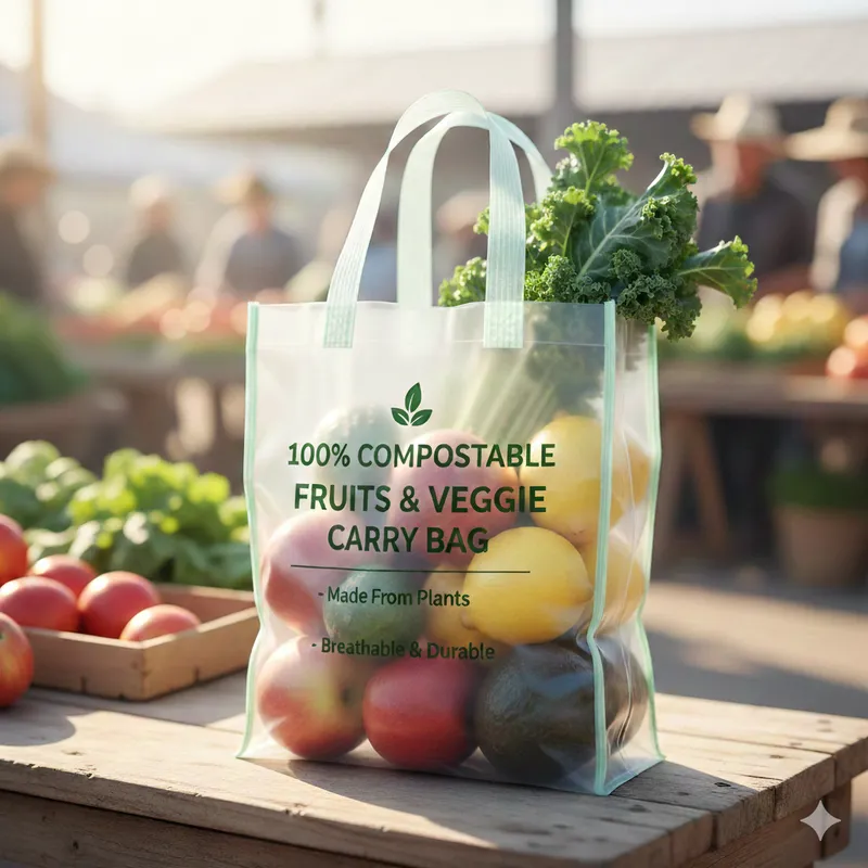 Compostable W-Cut Carry Bags